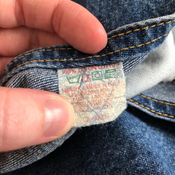 Vintage Lee's Oversized Rigid Denim High Waisted Straight Leg Mom Jean Overalls - Picture 4 of 6